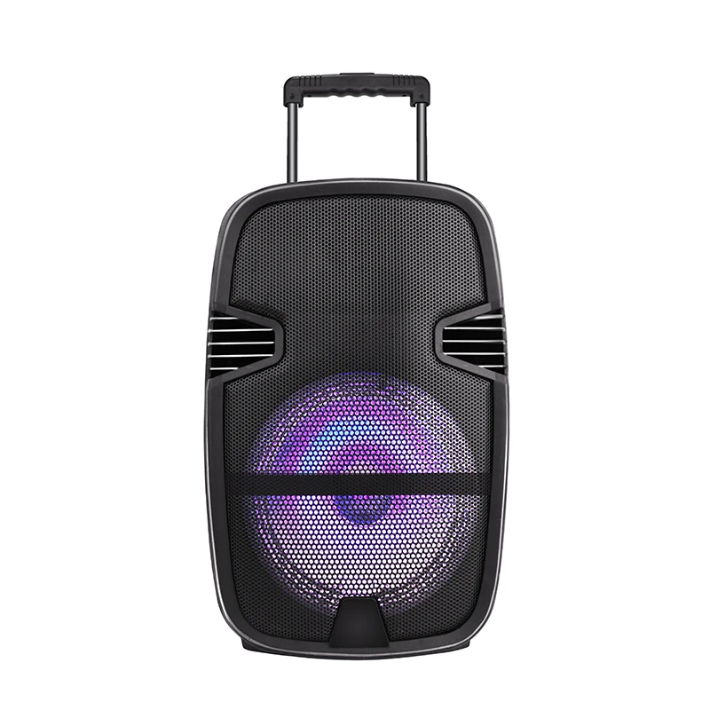 

HT-151 trolley speaker led light karaoke bt wireless 15 inch outdoor active speaker