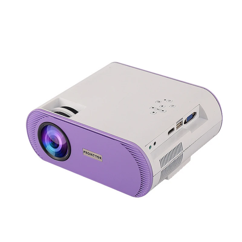 

P368 portable mini projector outdoor optoma optometry Portable Kid Mini LCD Story Home Theater Projector with Hi-Fi Speaker, White, black