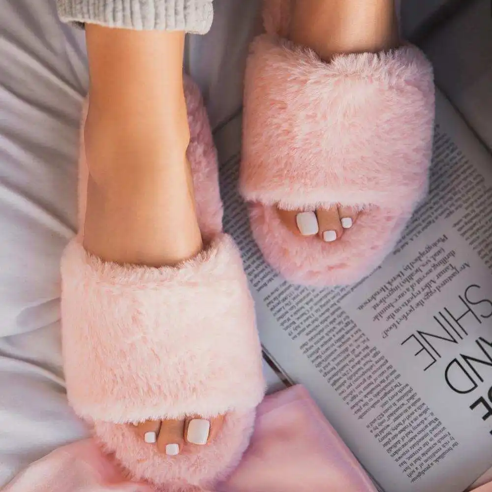 

Hot sale plus size sexy leopard color plush slippers home warm cotton slippers, Many colors