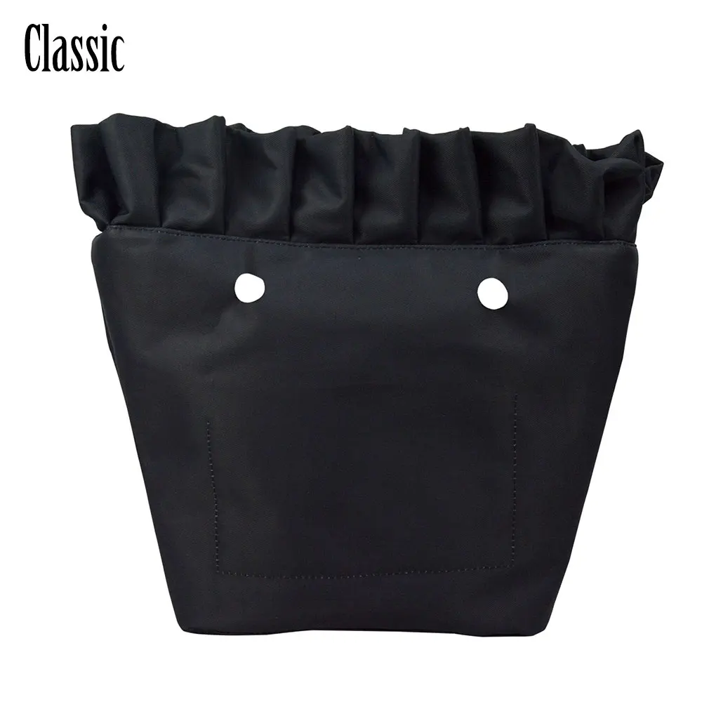 

Factory sale microfabric New Frill Pleat solid Obag Inner Insert for O bag Classic obag organizer