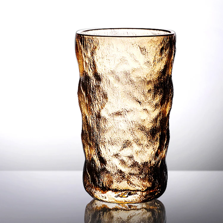 

Ins Glass Japanese Glacier Waterfall Texture Water Cup Breakfast Juice Milk Cup Thickened Cup