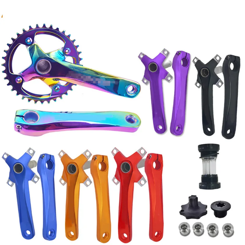 

Drop shipping Other Bicycle Parts Fixed Gear 170mm Bike Crankset mtb mountain bicycle/road bike Bicycle Crank, Black, red, blue, orange, purple