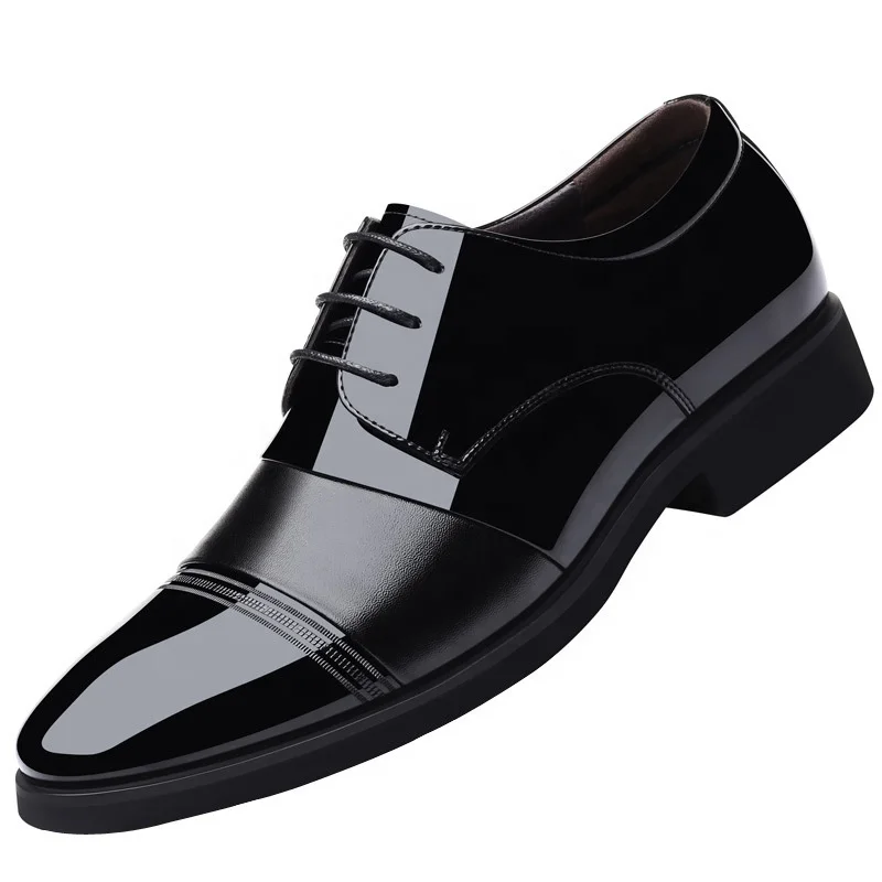 

2021 new leather shoes men's leather business wear bright leather leisure marriage