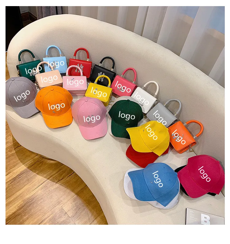 

2021 designer custom handbag rhinestone baseball cap famous brands ny hat and purses set bags, 11 colors