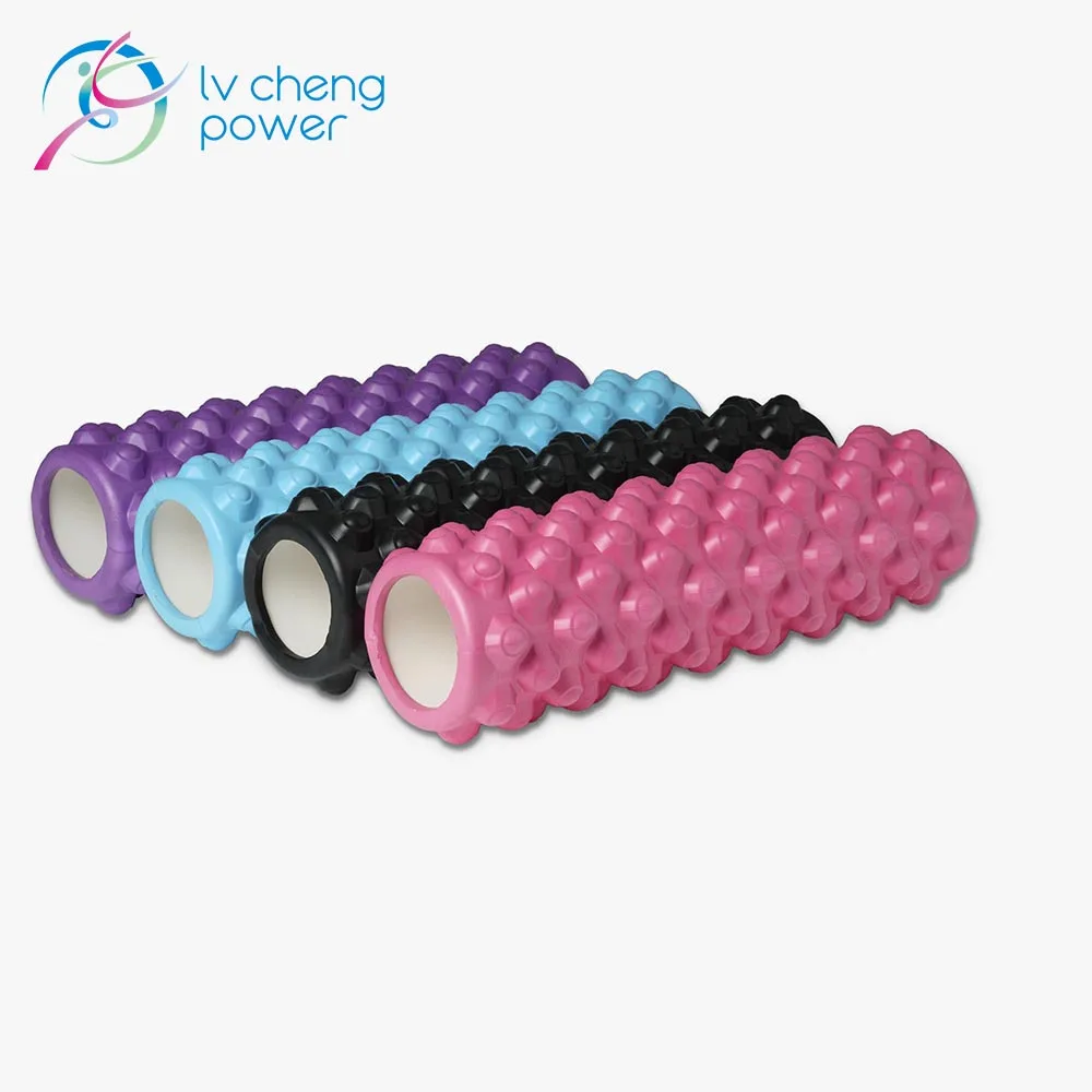 

grid foam roller Relaxation Foam Yoga Column Massage Shaft Hollow Roller Yoga Column Massage Axis, Black