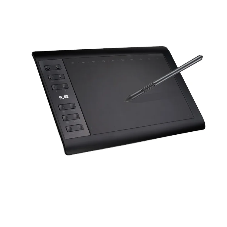 

Cheap professional electromagnetic write digital draw usb art drawing pen board graphic tablet, Black