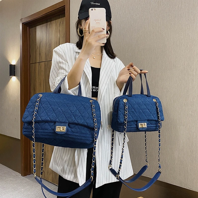 

XP1205 new large unique handbags denim travel single shoulder handbag luxury bags women handbags famous brands