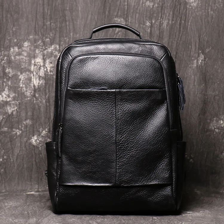 

Vintage Bag Back Pack Genuine Leather Waterproof Travel Mens Backpack for Men or Women Polyester Customized Laptop Backpack