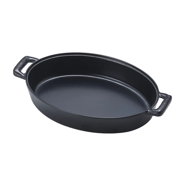 

Melamine frosting surface bowl matte black bowl Restaurant Supply bake rice bowl with handle