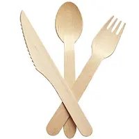 

Factory Wholesale Eco-friendly Set Cutlery Disposable Wooden Knife Spoon Fork restaurant Cutlery Biodegradable Set