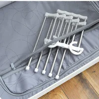 

Multi Layer Adjustable Foldable Pant Hangers Made Of Plastic And Stainless Steel For Wardrobe Home Storage Organizer