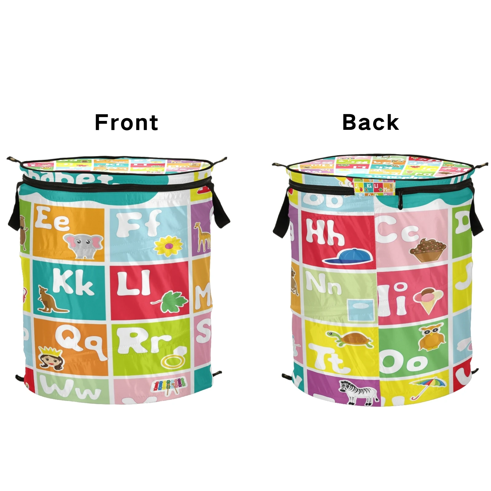 

Custom Print Dirty Home Organizers Handle Collapsible Hamper Foldable laundry Bag for Bathroom Bag Storage