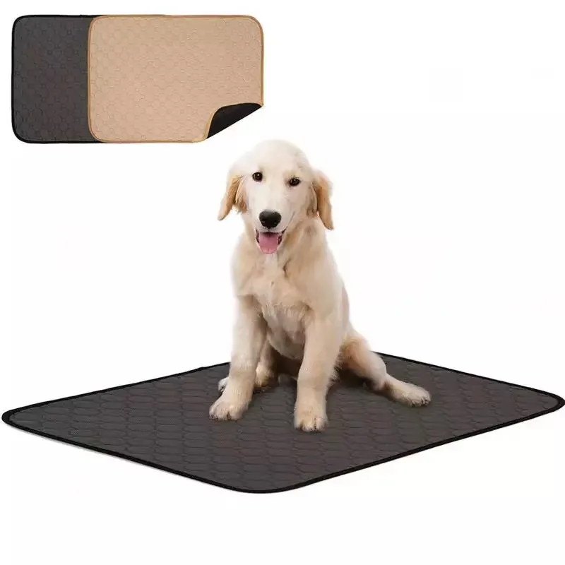 

HY Anti-slip Washable Pet Pad Mat Pet Dog Pad Training Diaper Pet Urine Pad, Grey khaki