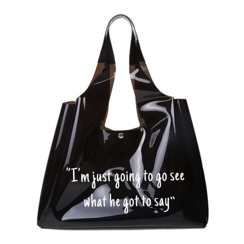 

Water Resistant Travel And Grocery Shopping Pvc Tote Bag Luxury Handbags For Women, Custom patterns