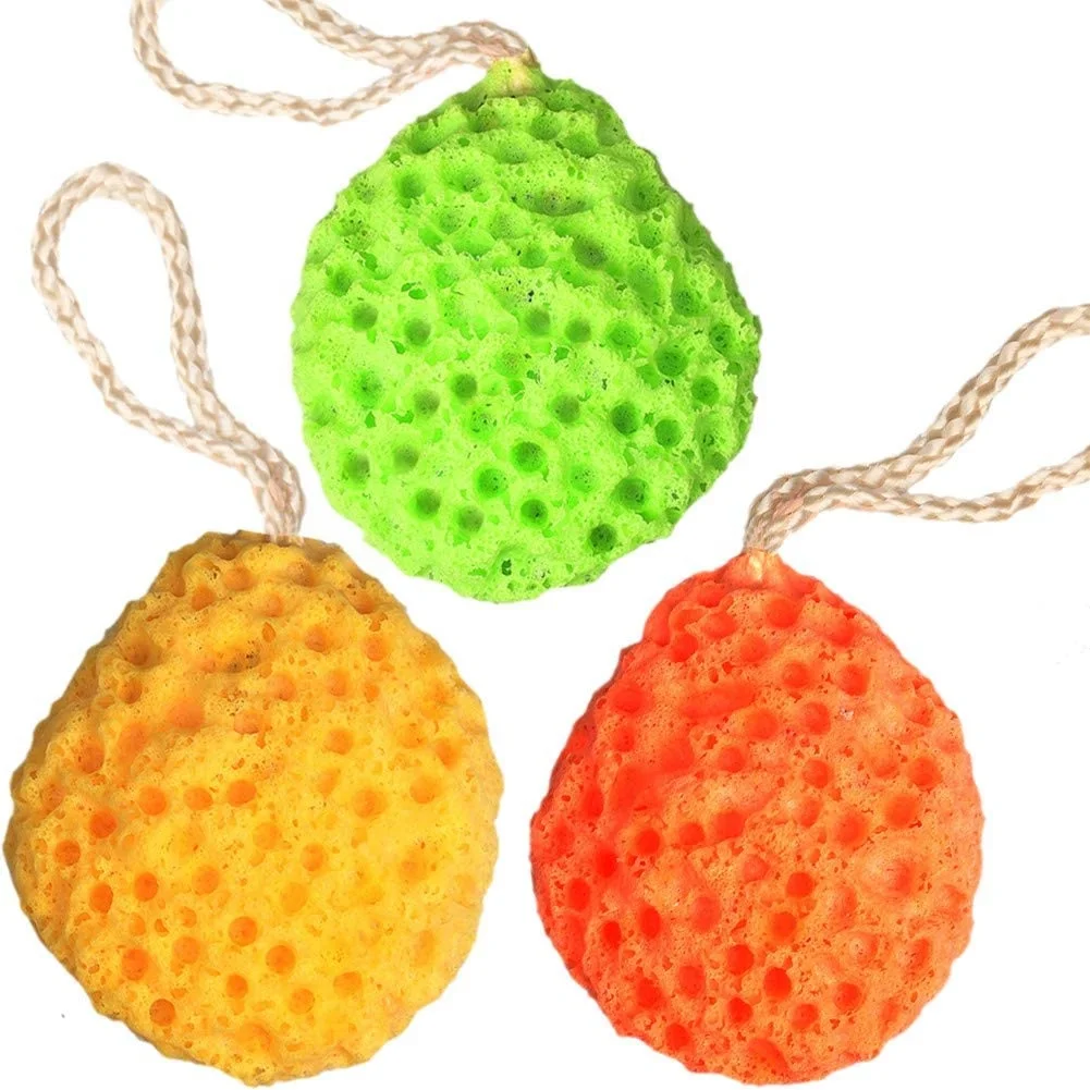 

Spa Body Cleansing Honeycomb Sponge Exfoliating Bath Sea Sponge for Kids Men Women, Mix colors