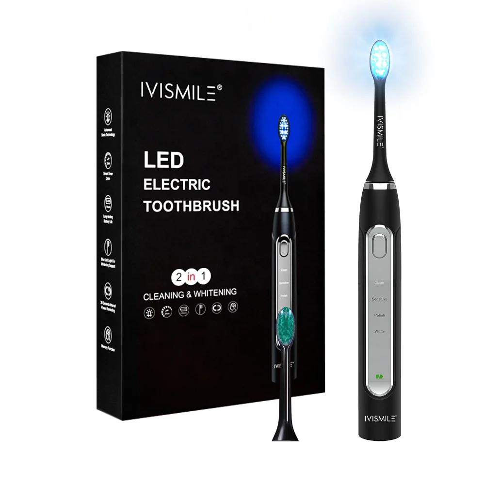 

IVISMILE Hot Selling Products Blue Lights Teeth Bleach Led Tooth Whitening Electric Toothbrush