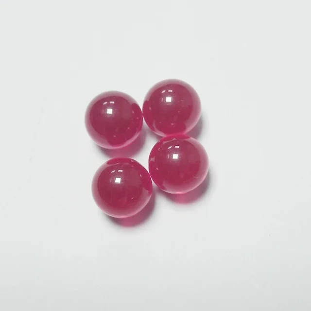 

5-8mm Synthetic Ruby Corundum Ball Drilled Synthetic Gems 5# No hole