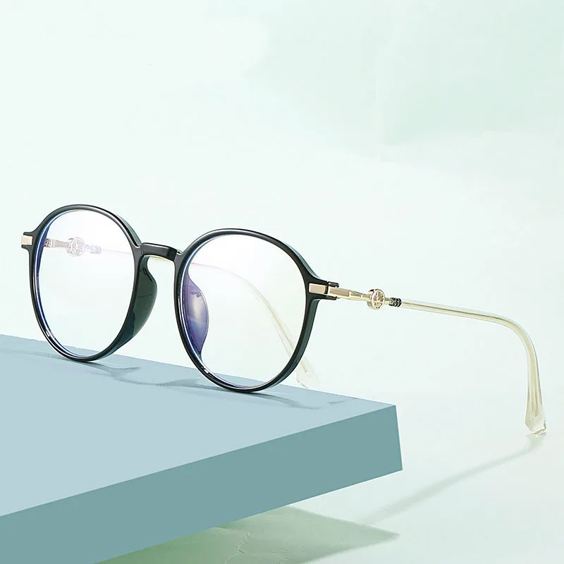 

New Round Frame Optical Metal Anti Blue Blocking Glasses Women Photochromic Eye Glasses