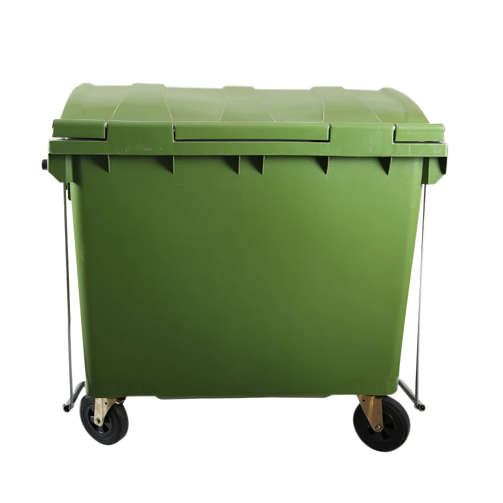 
plastic trash container 1100 liters dustbin cover pedal lid waste bins 