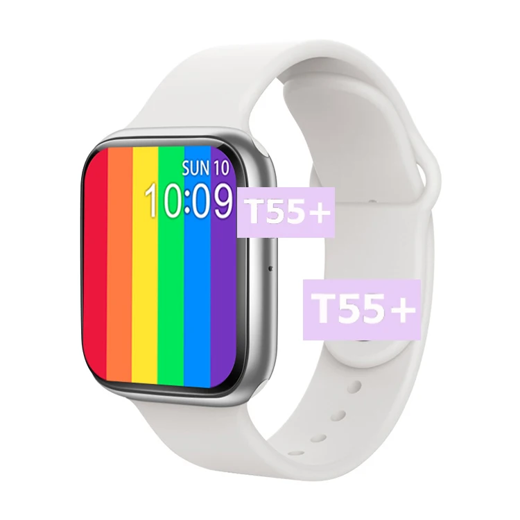 

New T55+ Series 6 1.75 Inch Full Touch Screen Smartwatch BT Call Sports Heart Rate Fitness Tracker Blood Pressure Smart Watch