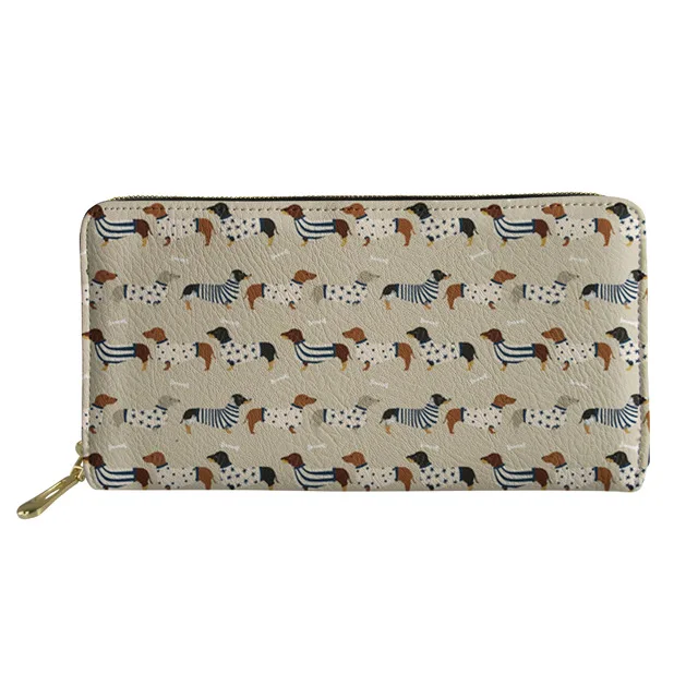 

Ready to ship Kawaii DogPuppy Dachshund Pattern Woman Cluth women wallet luxur Phone Credit Card Holder Murse Sumka