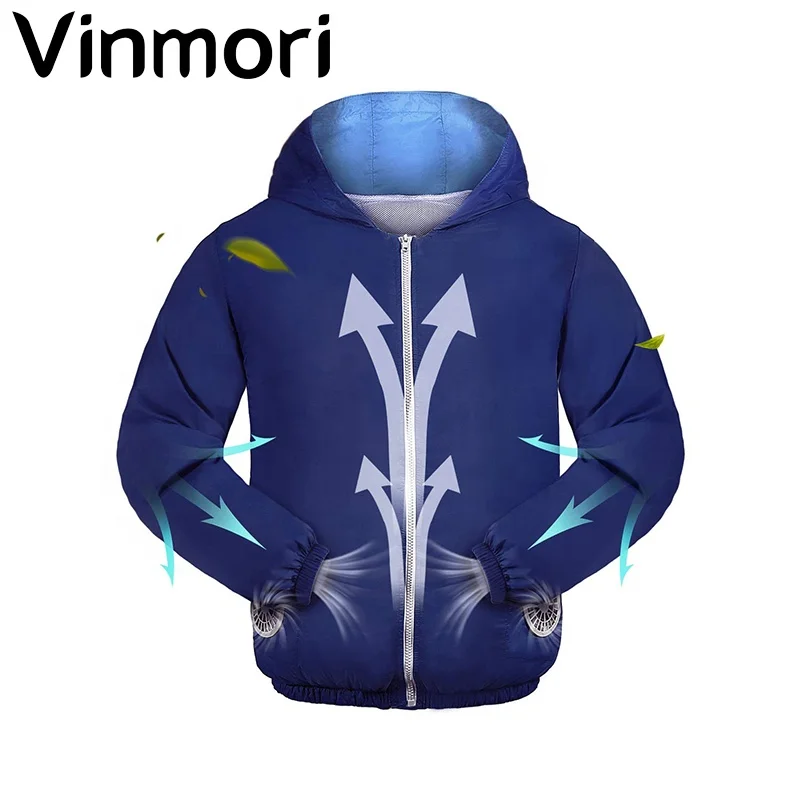 

Sun-proof Lithium Battery Air Conditioning Cooling Fan Jacket for Worker Laborer, Customized color