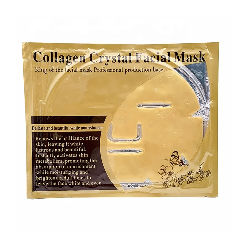 

custom anti aging sheet 24k gold collagen crystal facial mask