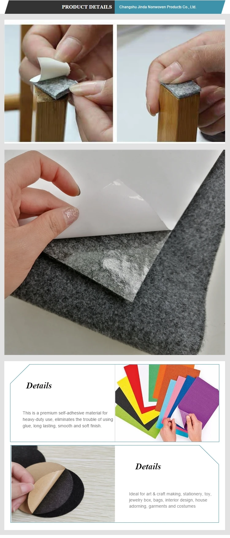 Self Adhesive Velvet Flocking Liner, Felt Fabric Adhesive Sheets