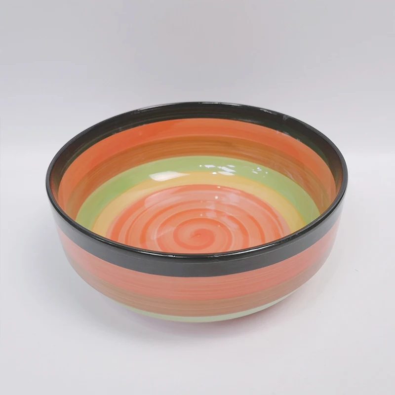 

Tableware Serving Ceramic Round Rainbow Color Bowl Sale South America