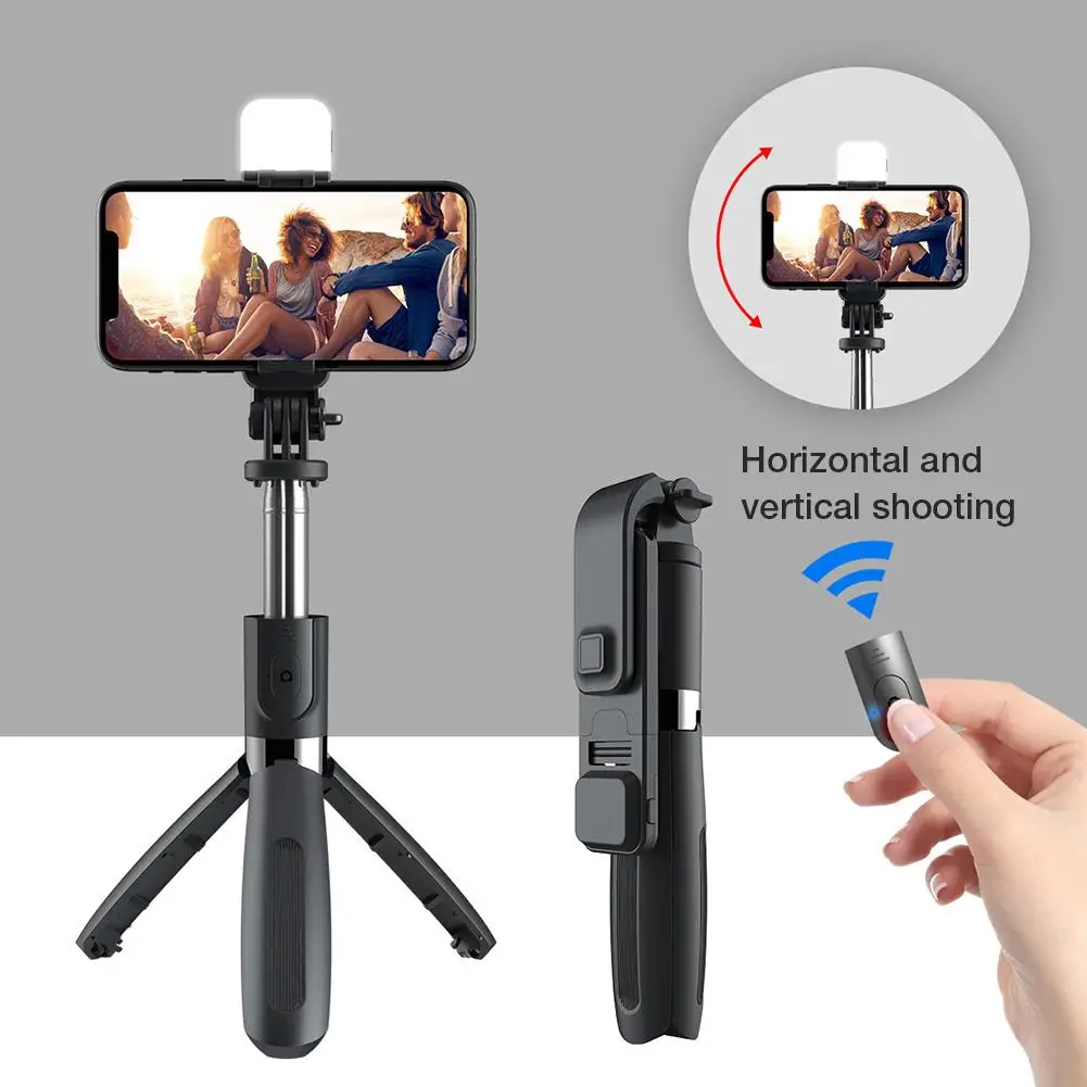 

Selfie Stick Tripod Fill Light Tripod Selfie Stick Wireless Live Support Tripod Multifunctional LED Camera Artifact, Black/white