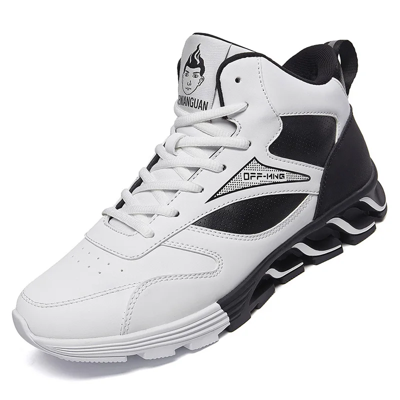 

Dropshipping New Fashion PU Shoes Casual Sneakers For Men Cool Sports Comfortable Footwear, White,red,black