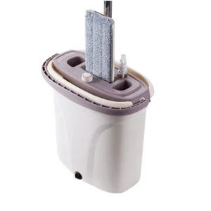 Image of New Arrived 2019 Self Wash & Dry Mop Free Hand Wash Microfiber Flat Mop and Bucket System