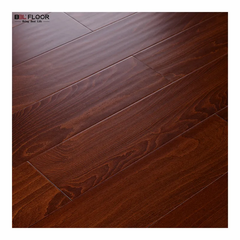 Residential Light Brown European Oak Wire Brushed Wooden Flooring Residential Light Brown European Oak