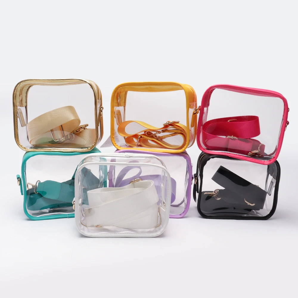 

Keymay 11 Colors Clear PVC Jelly Purses Hand Bags Fashion Cute Clear Stadium Bag New Style Women's Shoulder Bags With Zipper