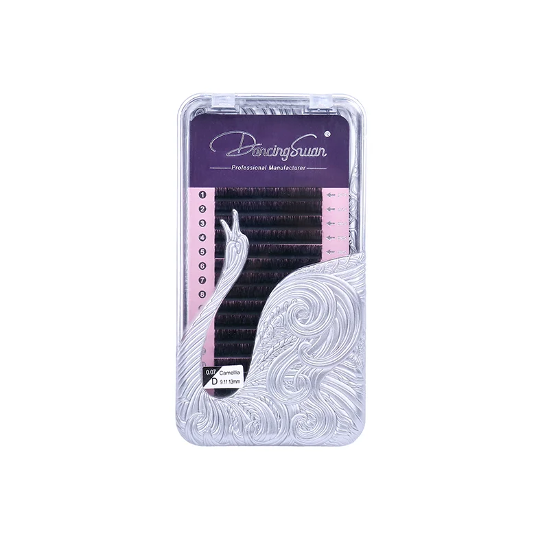 

Golden Boxes packaging for Lashes silk black Natural Best Quality Camellia Eyelash Extension