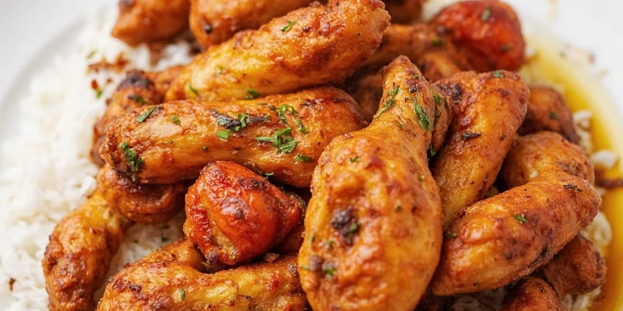 Side-by-side images of tandoori chicken variations from around the world