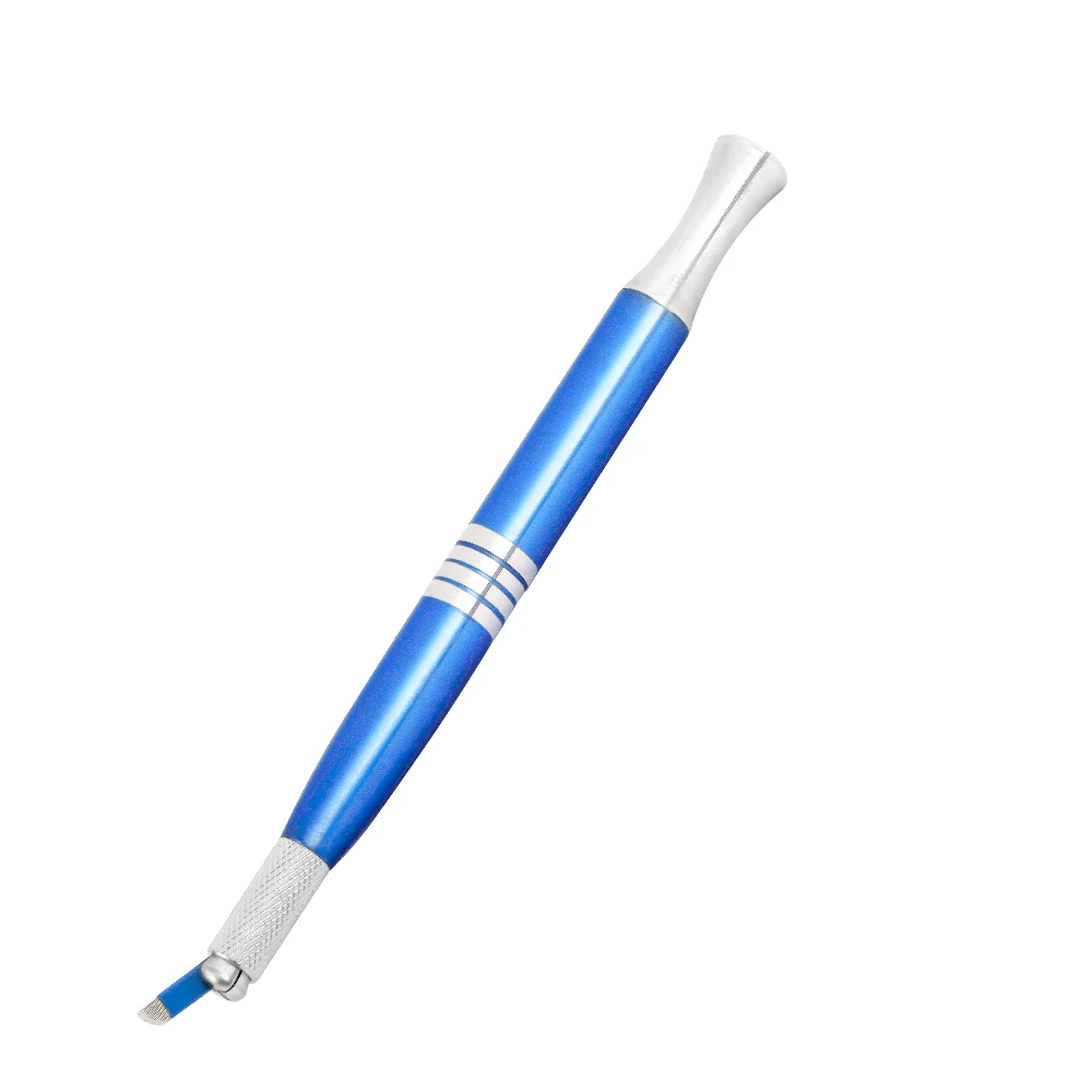 

Permanent Makeup Microblade Double-headed Manual Pen for Training and Practice, Blue