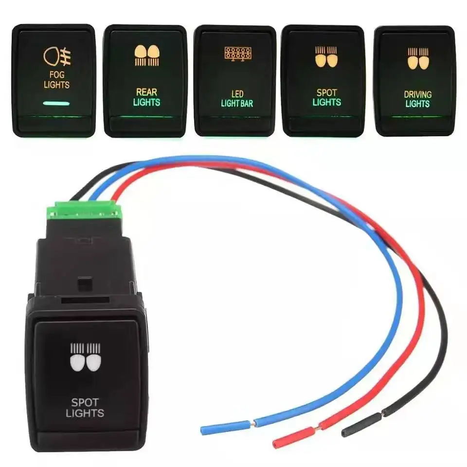 Led Illuminated Driving Light Push Switch Excellent Oem Matching Design ...