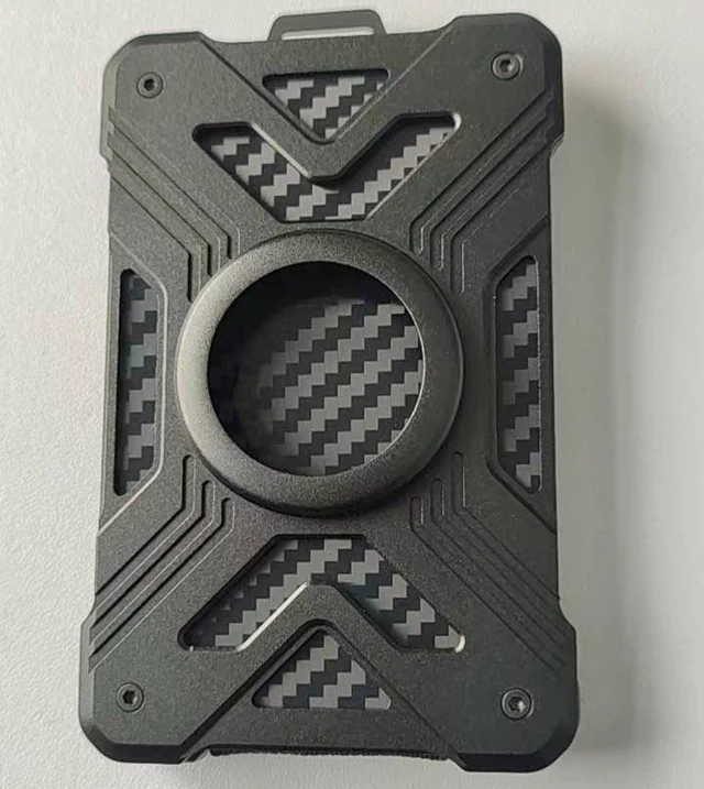 

customized rfid metal aluminium phone business id card holder stand