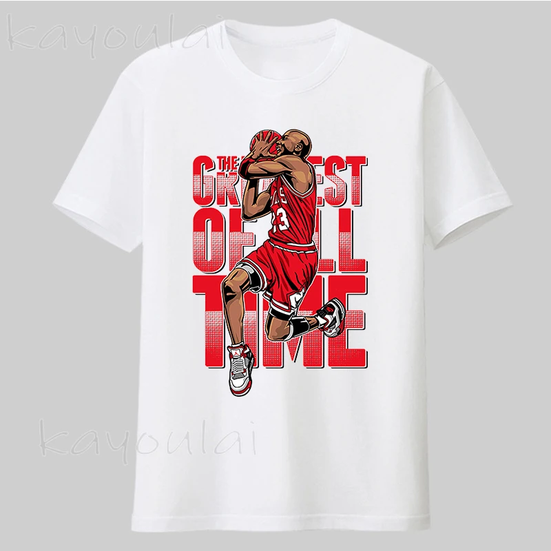 

Wholesale 100% cotton Greatest Of All time Basketball graphic t shirt Fashion Street wear T Shirts For Men