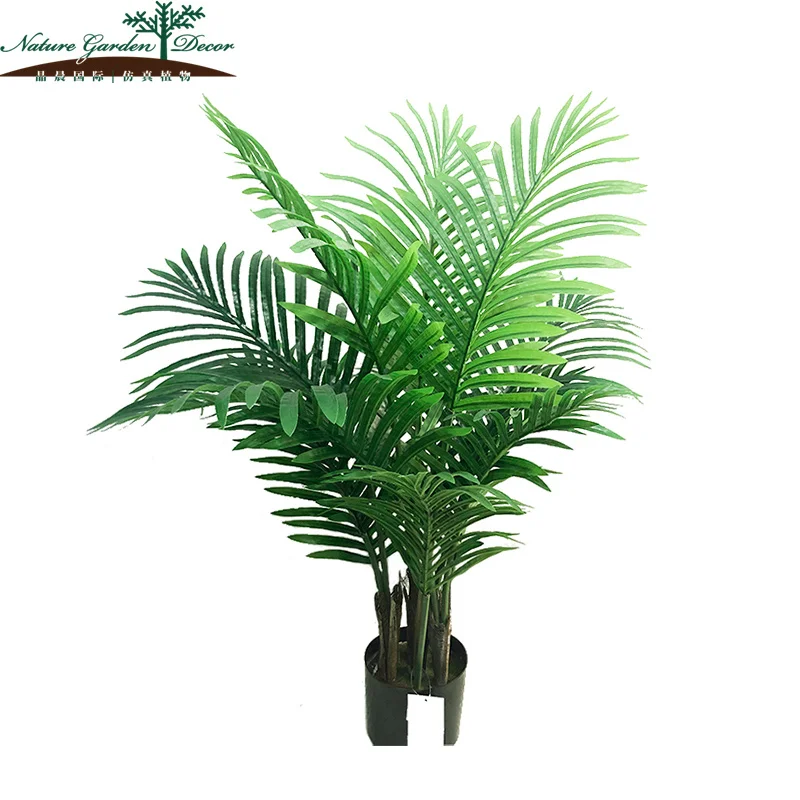 Small Fibre Plant Bonsai Countertop Palm Tree Artificial Buy Palm