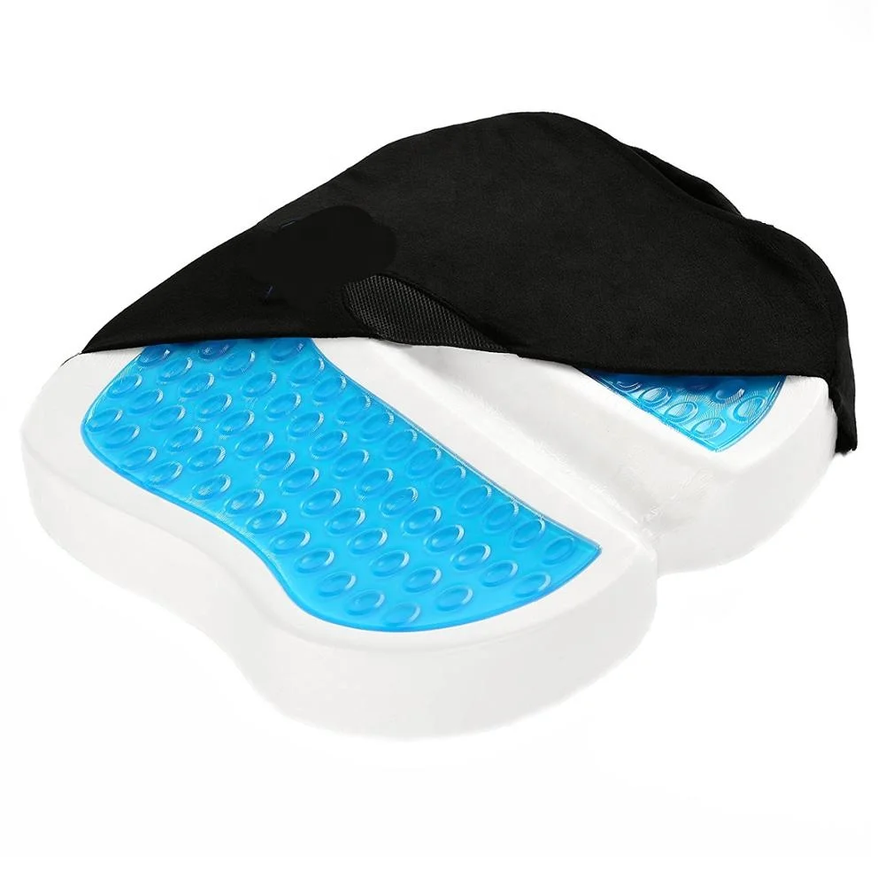 Wholesale Comfort Memory Foam Summer Cooling Gel Coccyx Seat Cushion