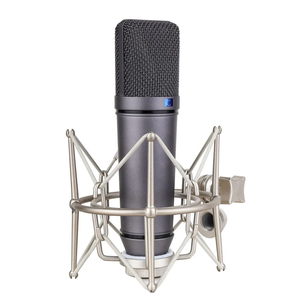 

Condenser U87 Large Diaphragm Microphone Studio Sound Recording Condenser mic with Microphone Shock Mount