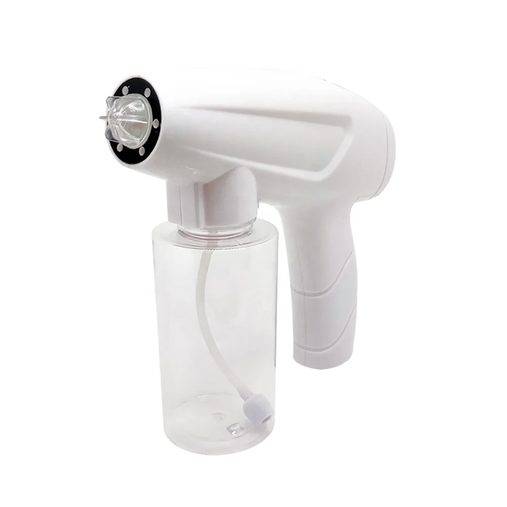 

2021 New alcohol nano sprayer 350ML blue ray gun wireless disinfectant spray gun, White color