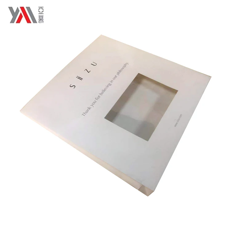 
New product high quality office eco paper file bag with PVC window 