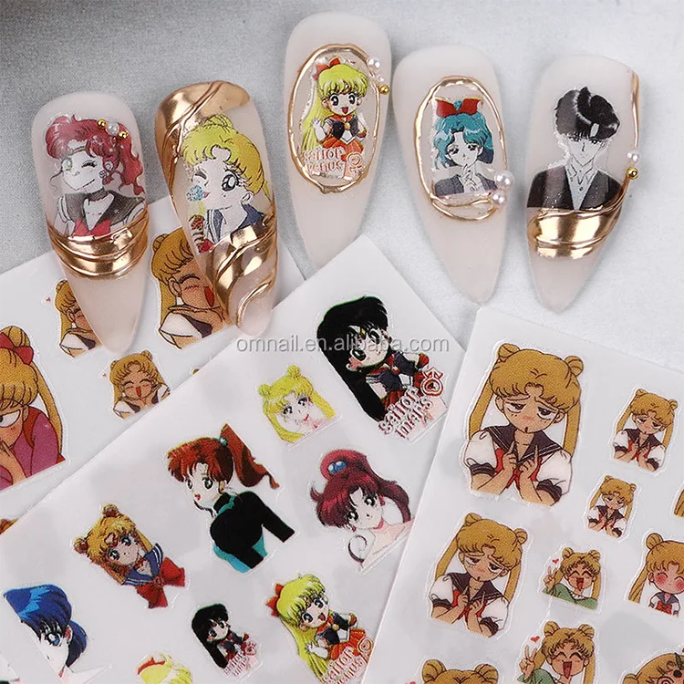 

Fairy Stickers For Nails Abstract Pretty Girl Nail Art Decoration Fantasy Self Adhesive Slider carton, Colorful