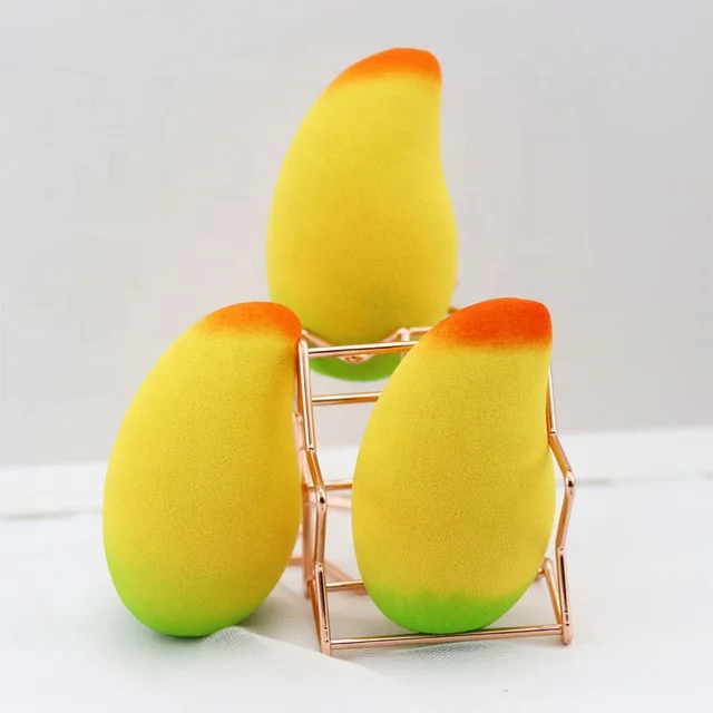 

BEAU FLY New Design Latex Free Mango Makeup Sponge Private Label Fruit Shape Beauty Puff, As pictures