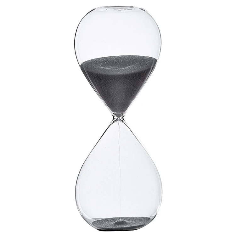 

Customized Hand Blown 30 Minute Sand Timer Productivity Timing Hourglass for Home or Outside Hourglass White, High transparency