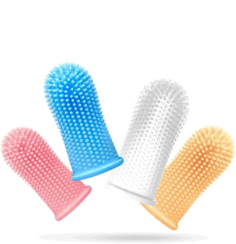 

Factory Wholesale Cheap Finger Toothbrush Handle And Pet Toothbrush For Dogs Cats And Most Pet, Square blue, square yellow, square pink