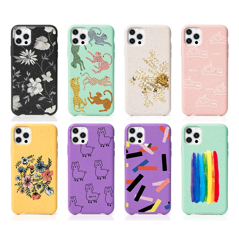 

2021 Hot Sale 100% Biodegradable Crossbody Phone Case with Detach Accessorices Cutom mobile phone shell for IPhone X XS 11 11, 10 colors